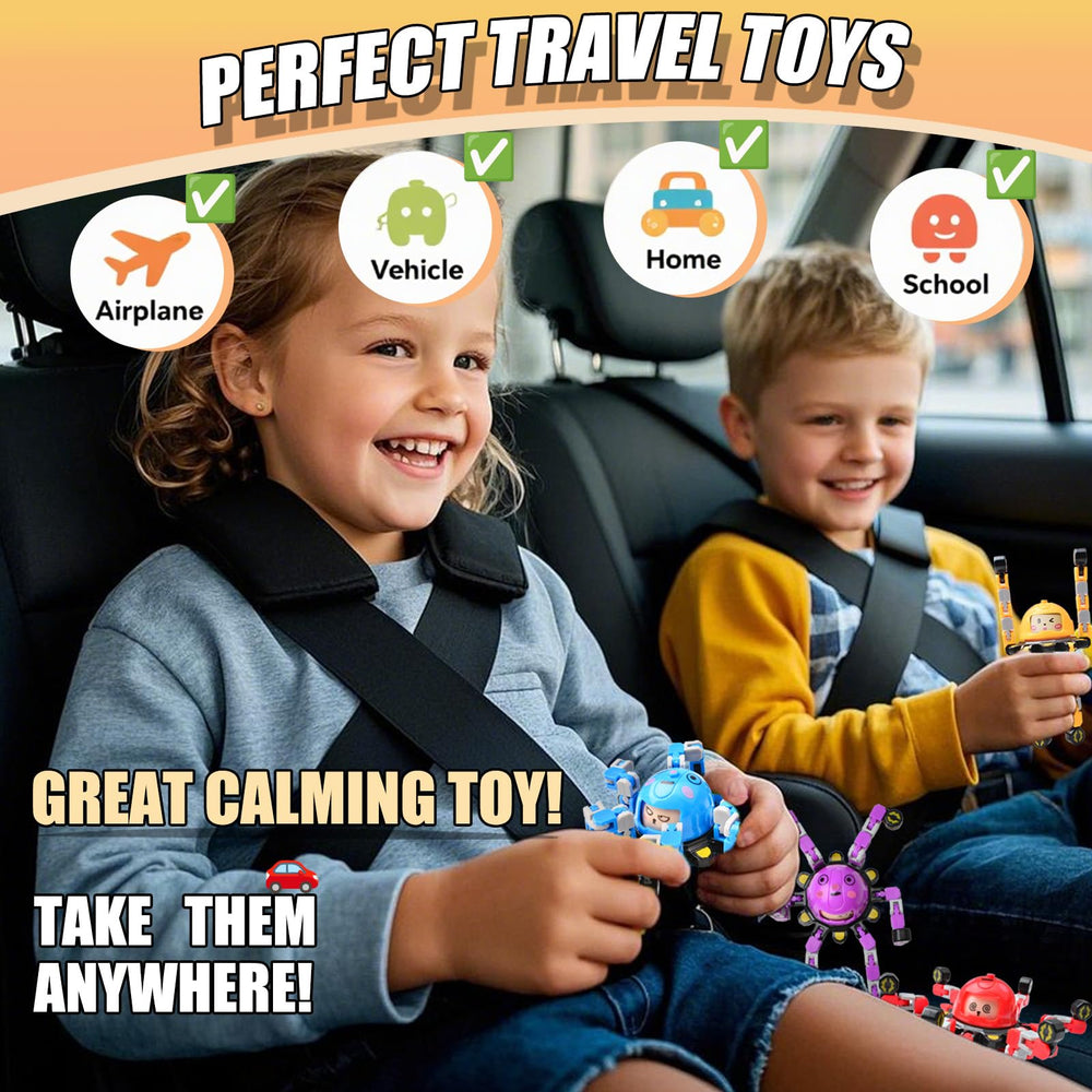 Vipctery transformable spinners stacked high in a fun stacking game.