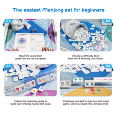 Virora Mahjong board game box houses all pieces for quick setup