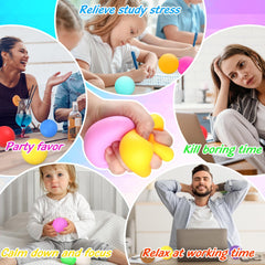 Viroucal stress ball that returns to shape after squeezing