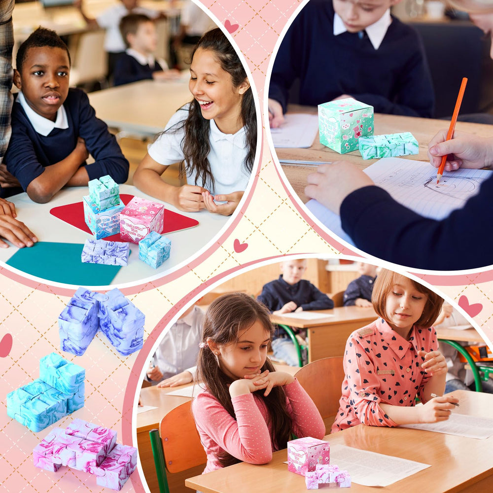 Valentines party favors by VioraWhite cubes for exchanges.
