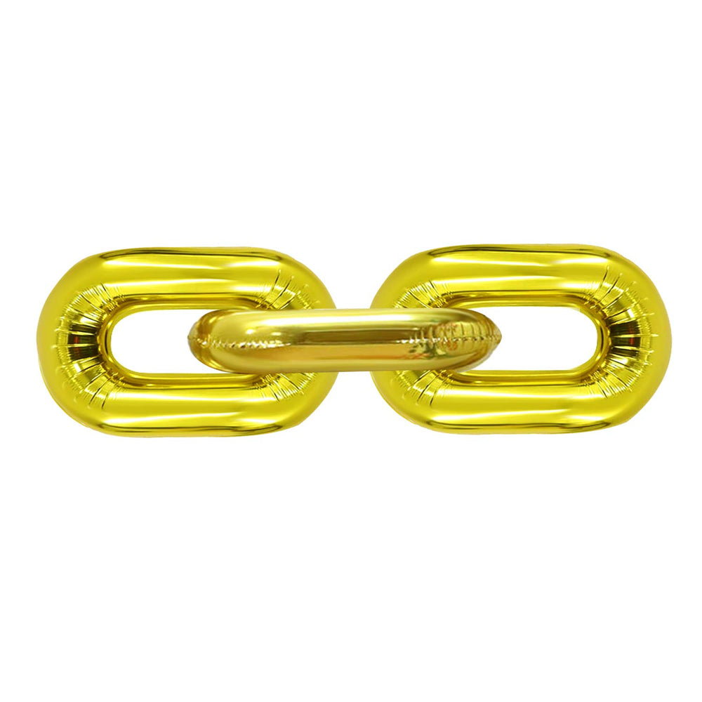 Virtue Morals gold chain balloons provide a reusable backdrop option for 80s and 90s themed parties.