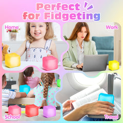 VISCOO 8-pack stress cubes in orange for tactile play to ease tension