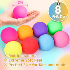 VISCOO palm-sized 2-inch stress ball, colorful and squeezable for focus and fun.
