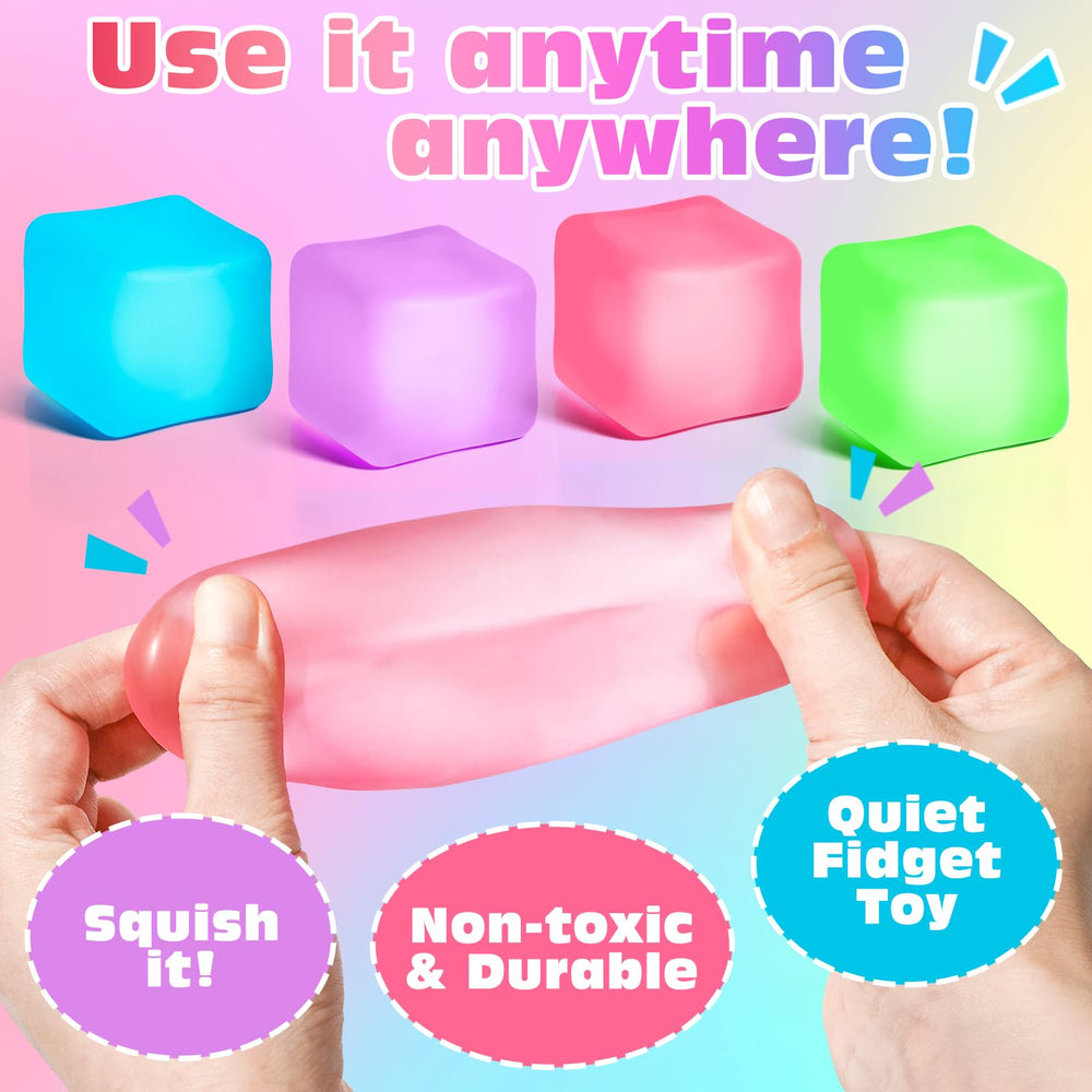 Viscoo stress cube pink helps calm nerves and improves concentration during tasks