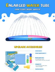 VISTOP 97-inch splash pad provides a large play surface for family.