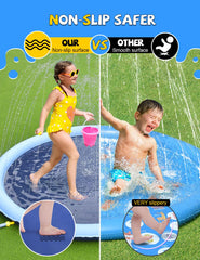 VISTOP splash pad backyard setup with water sprinkler for family fun
