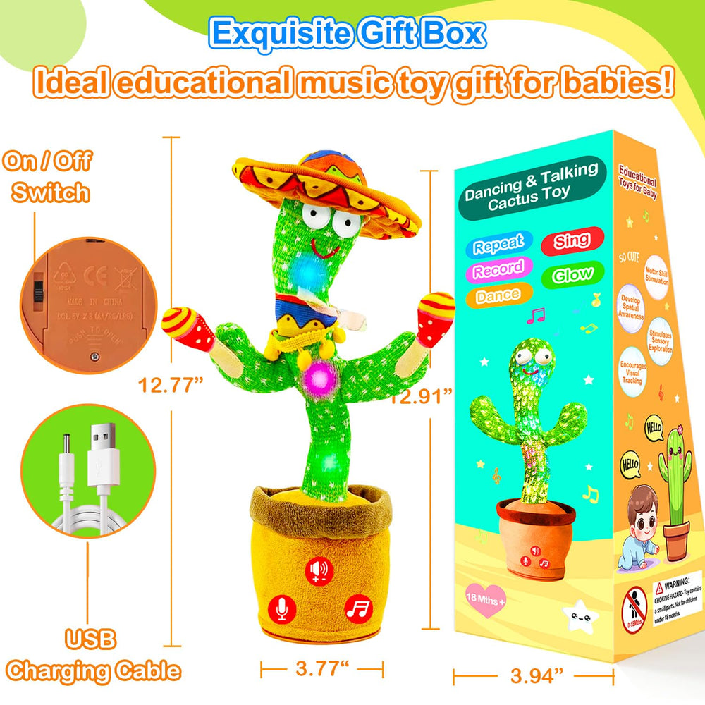 Vitosup cactus toy uses LED lights to enhance interactive play.