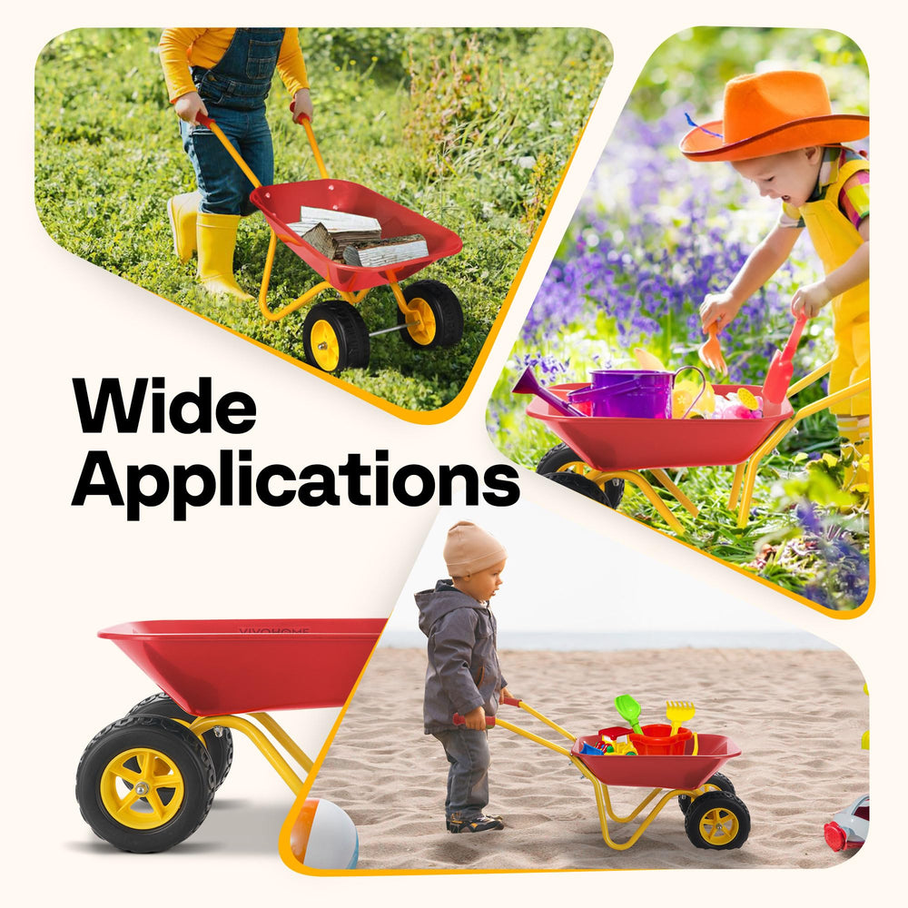 VIVOHOME all terrain wheels enable smooth outdoor movement on grass, dirt, and sand.