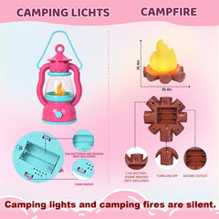 Viwulute camping set in outdoor scene, encouraging safe, imaginative exploration with friends.
