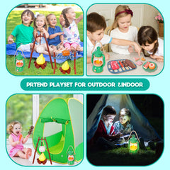 Viwulute camping set toys indoors and outdoors in action for imaginative camping