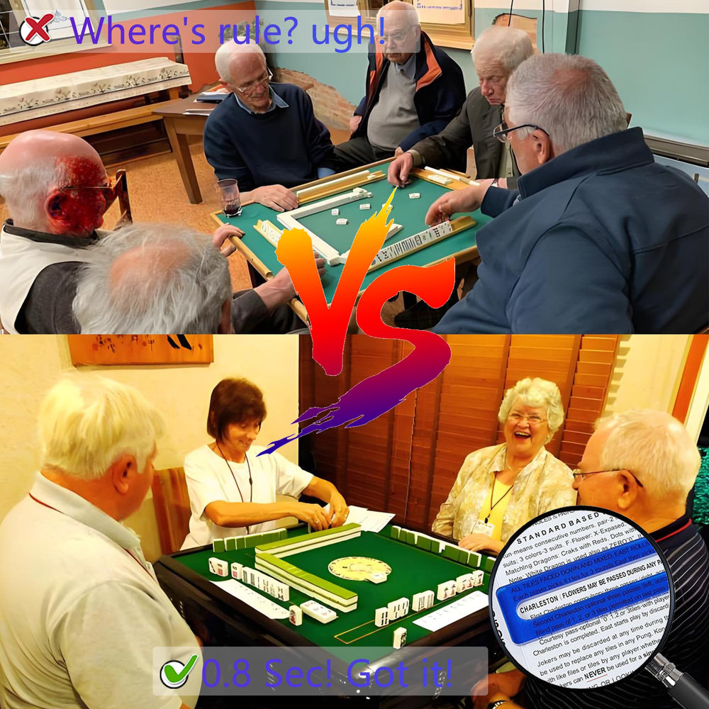 Viyohoh Mahjong line finder pink in-use scene emphasizes improved focus during play.