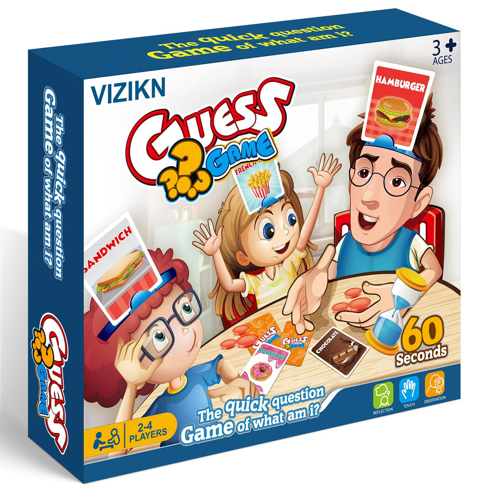 VIZIKN Headbands food theme packaging with colorful cards invites quick family play