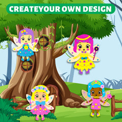 VKPI classroom activity set pictured beside decorated fairies for learning.