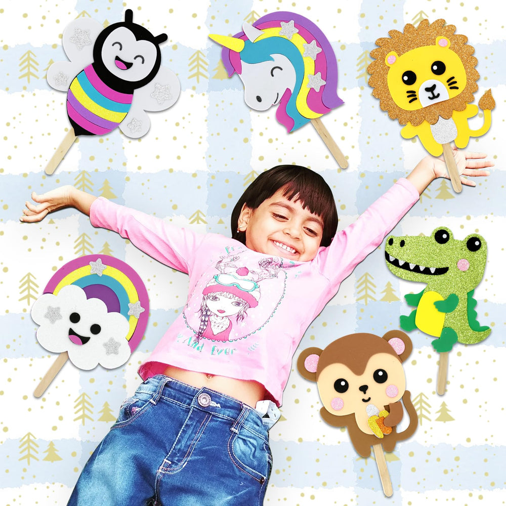 VKPI Kids story-time puppet play using self-adhesive foam figures