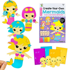 VKPI mermaid craft kit with cardboard patterns inspires imaginative play