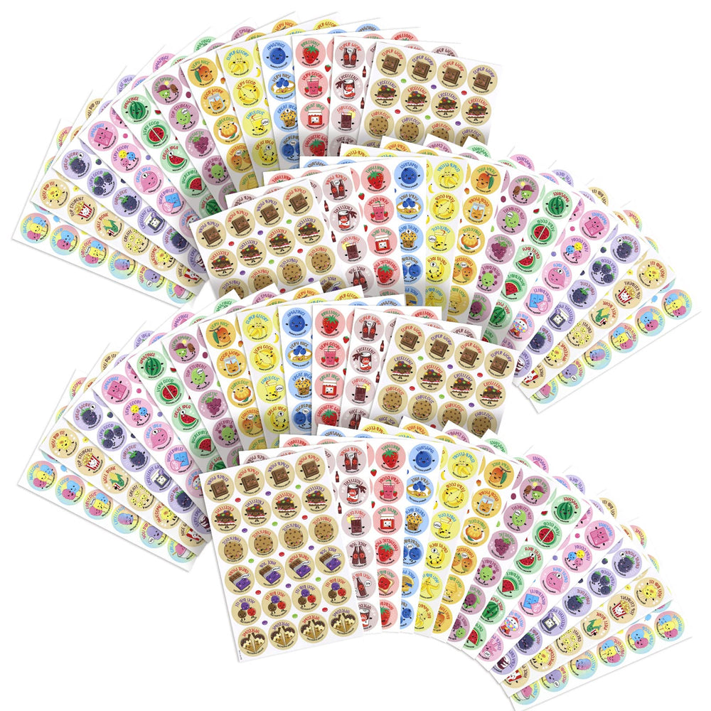 VKPI scratch and sniff stickers with fruits collection for kids activities