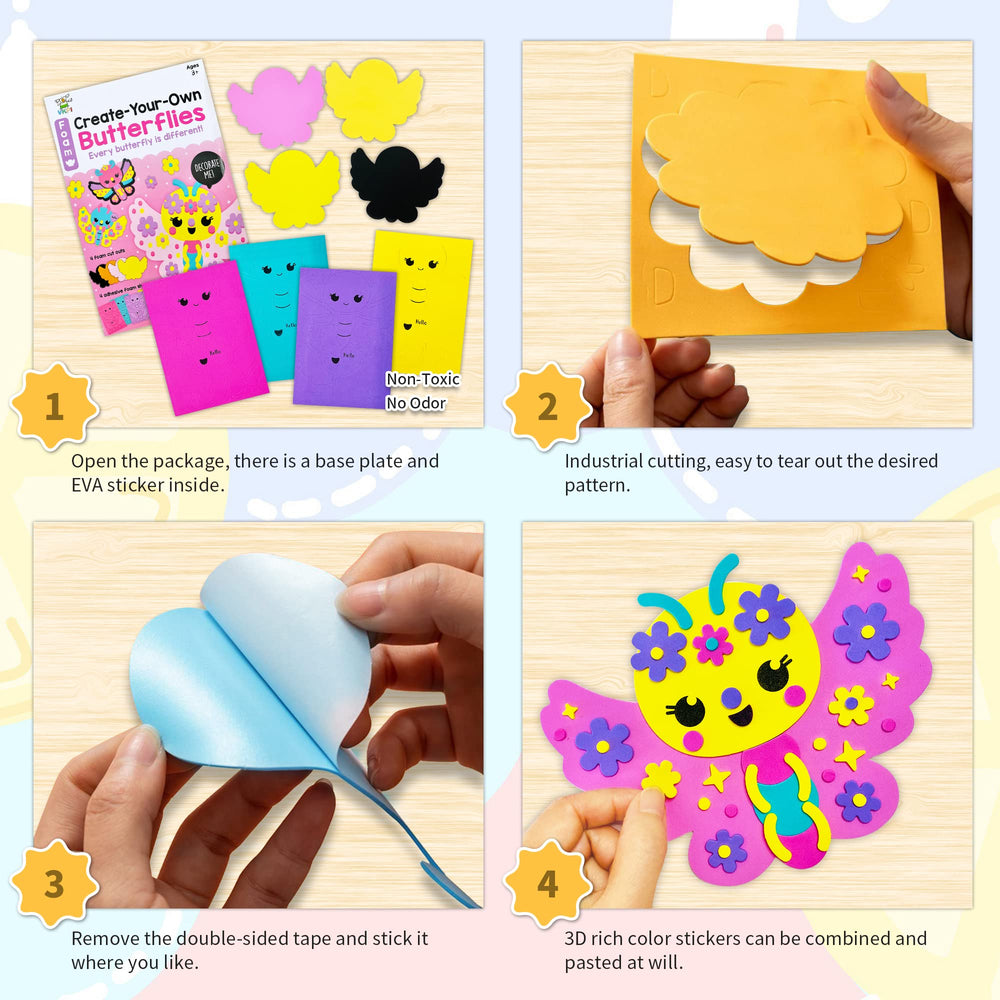 VKPI sticker cardboards cut patterns for mess-free, kid-friendly crafts