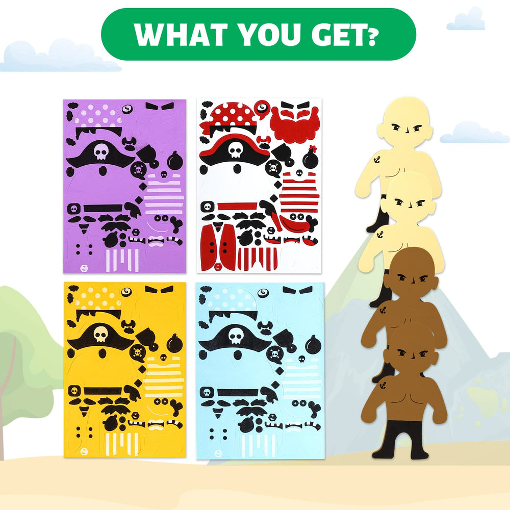 VKPI Sticker cardboards show patterns to guide kids' designs