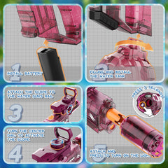 Vmiya water gun offers about 30 minutes of continuous play on full charge.