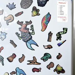 VMNlooking Magnetic Parts cling securely to fridges and metal boards.
