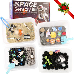 VMNlooking Space Bin Planets Collection enhances tactile exploration and imaginative play.