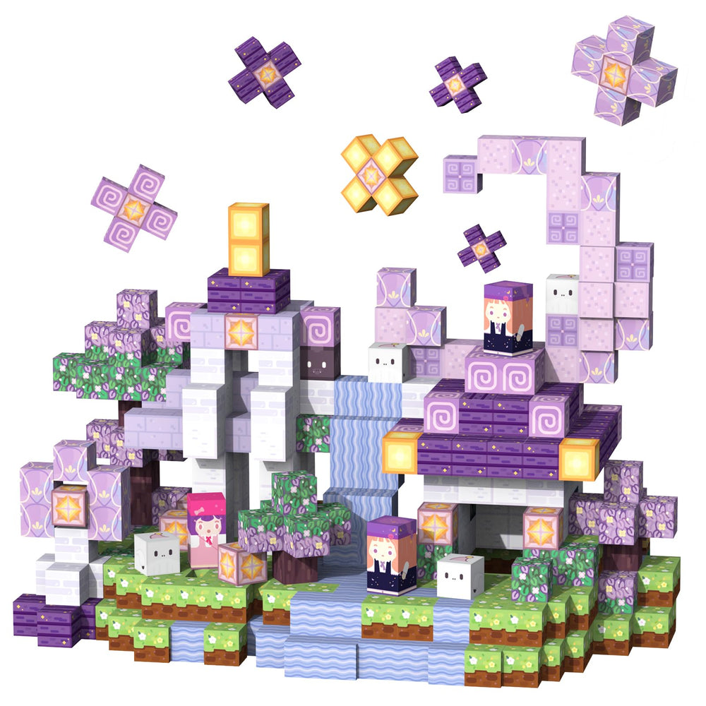 VNLINA Magnetic Blocks castle set lets kids build a magical fortress with durable, colorful tiles.
