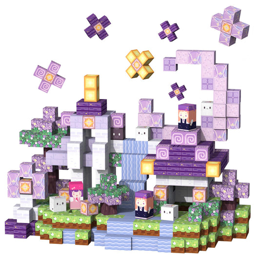 VNLINA Magnetic Blocks castle set lets kids build a magical fortress with durable, colorful tiles.