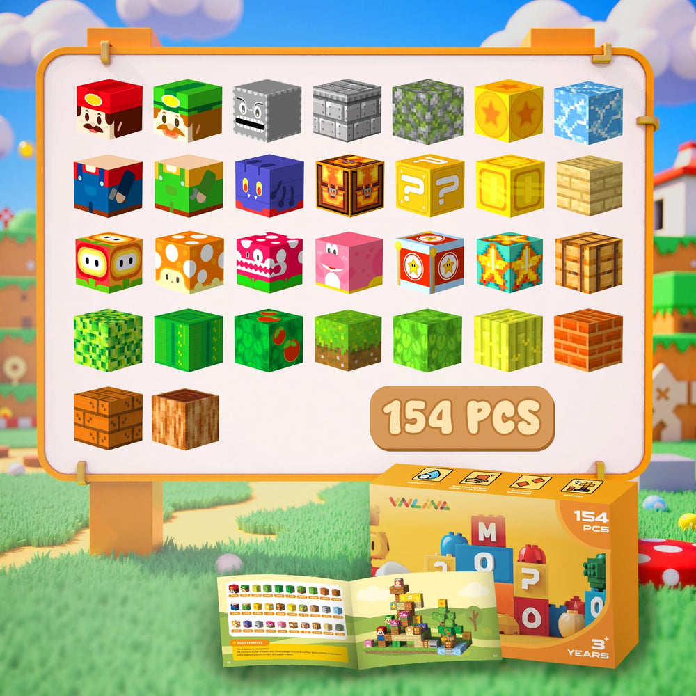 VNLINA Magnetic Blocks Complete Starter Set: jump into castle-building with ready-to-use pieces