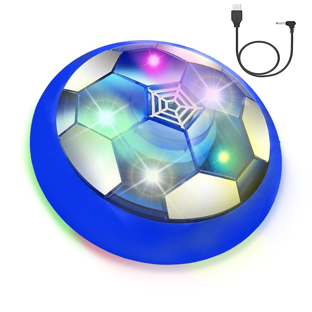 VNVDFLM hover soccer ball blue front view for smooth indoor play.