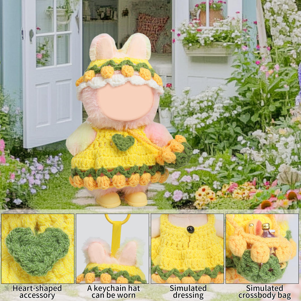 Voccim 17cm doll woolen tulip dress offers cozy style.