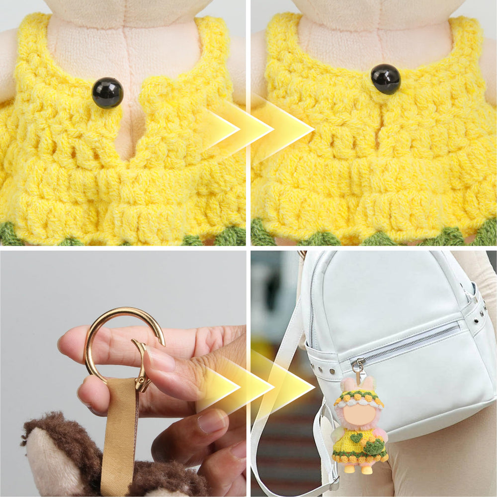 Voccim flower hat for 17cm doll outfits adds charm.
