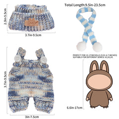 Voccim camouflage knit overalls offer a chic, ready-for-adventure look for 17cm dolls.