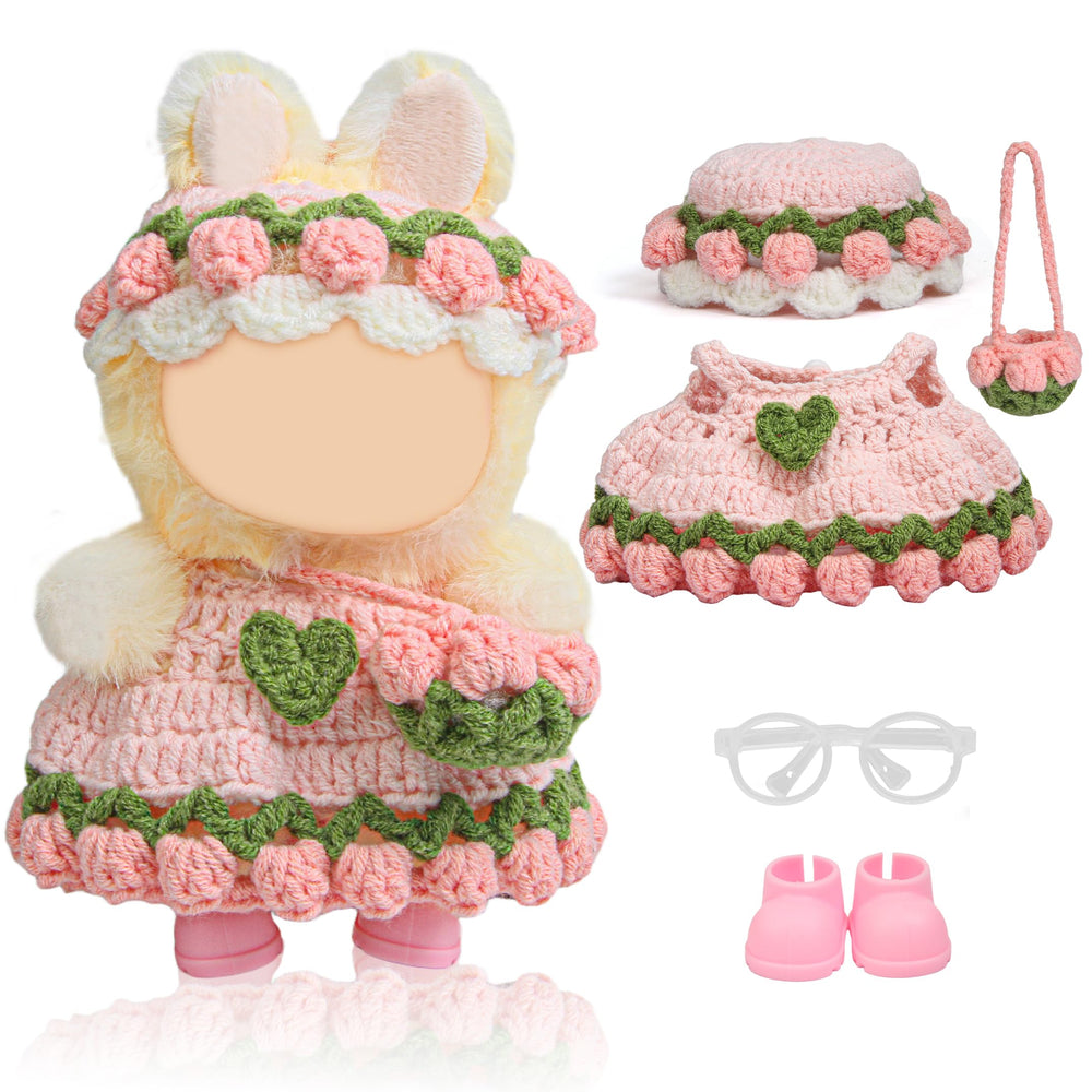 Voccim handmade 17cm doll clothes pink dress for stylish play.