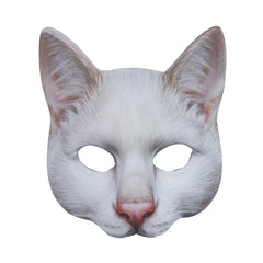 Vocoliday half-face cat mask front view, ideal for Halloween cosplay.