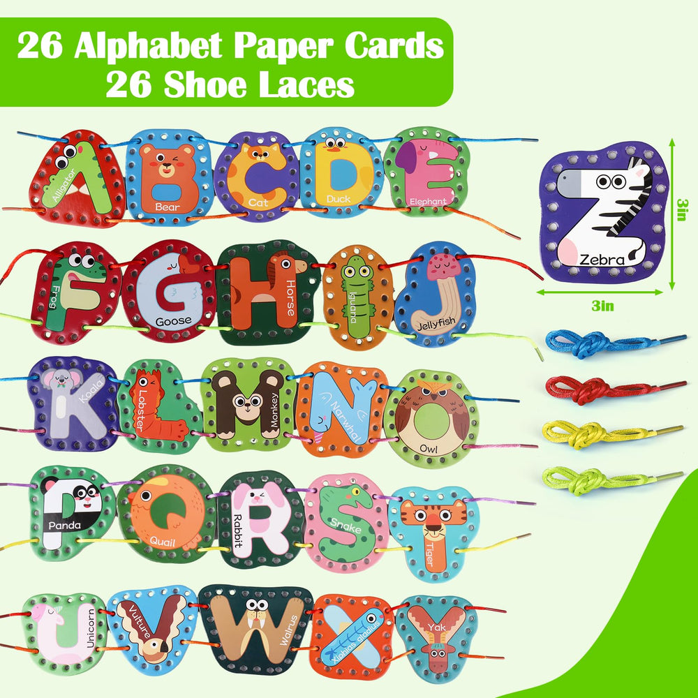 Vodolo double-sided letters and words linkage cards reinforce learning during play