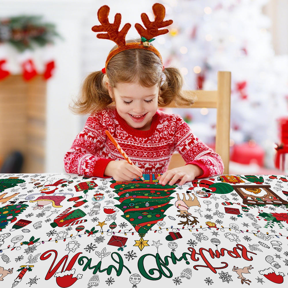 VOGUSON interactive coloring poster becomes a one-of-a-kind handmade holiday artwork.