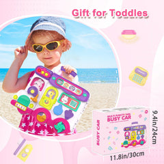 VOILBTOY Busy Board is compact and travel-ready for trips.