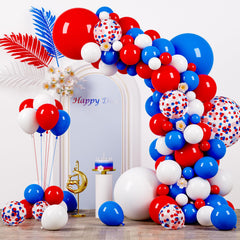 Voircoloria 18-inch red white blue balloons for eye-catching patriotic decor