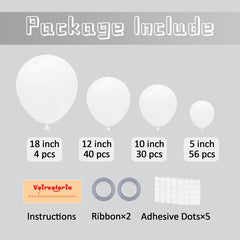 Voircoloria white 12in balloons for elegant arches