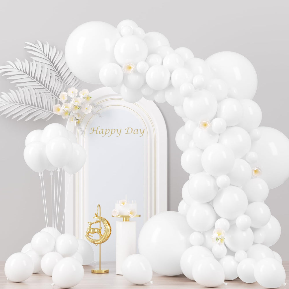 Voircoloria white 18in balloons for bold party decor