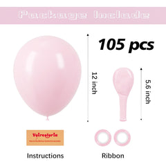 Voircoloria balloon garland kit with ribbons for easy arch setup
