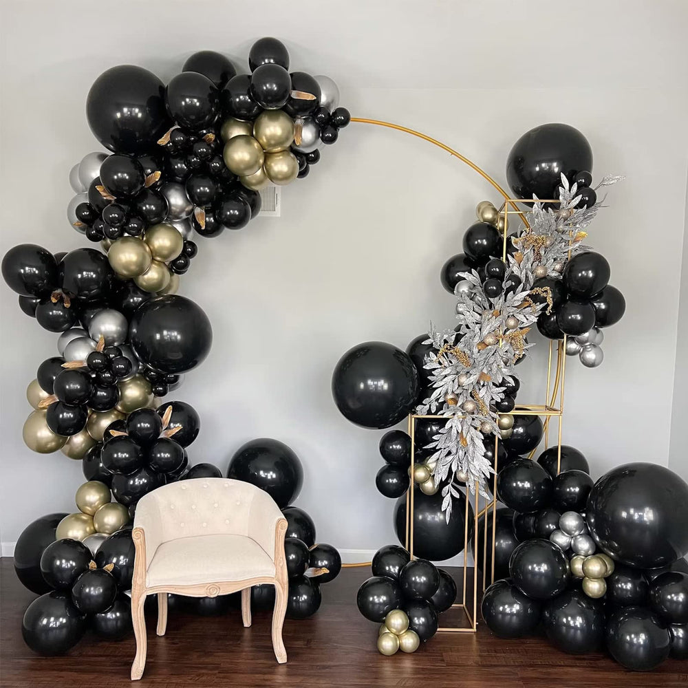 Voircoloria black balloons 18 inch make dramatic marquee displays and photo backdrops