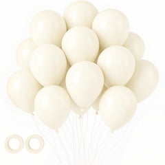 Voircoloria Ivory balloons 105pcs for elegant arches and garlands.