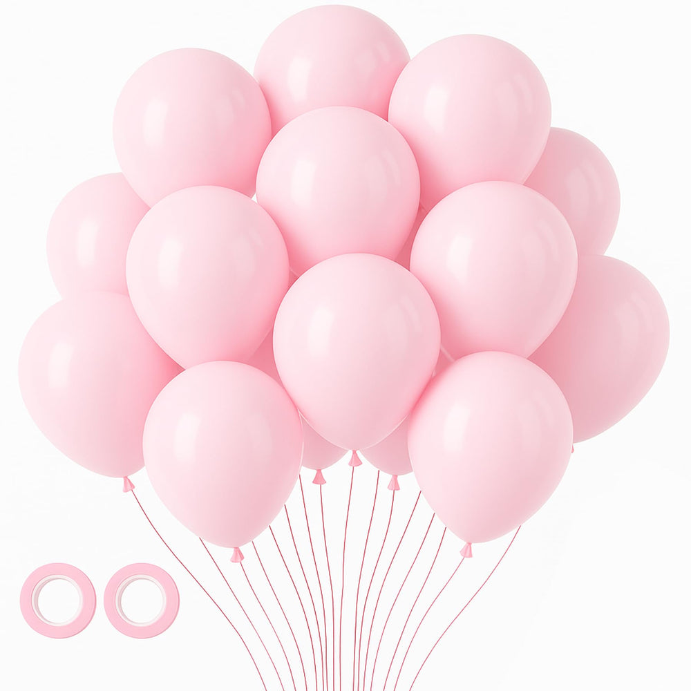 Voircoloria pastel pink balloons for 12-inch decor and soft party ambiance