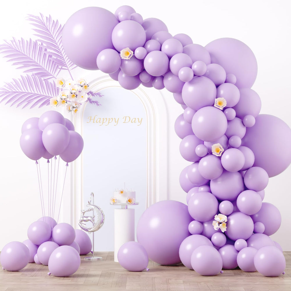 Voircoloria pastel purple balloons in 18-inch size for elegant party decor.
