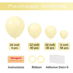 Voircoloria pastel yellow 10-inch balloons for elegant garland arches and decorations