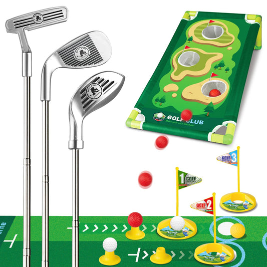 VOKOFAYE Toddler Golf Set with retractable clubs for easy beginner friendly play