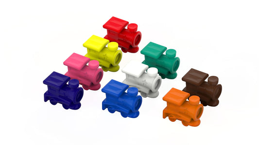 Volareo Mexican Train markers set of nine colors for quick player identification during play