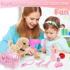 Volmop portable carrier supports indoor and outdoor pretend play.