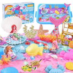 Volmop sensory bin with sandbox and colorful sand for imaginative play
